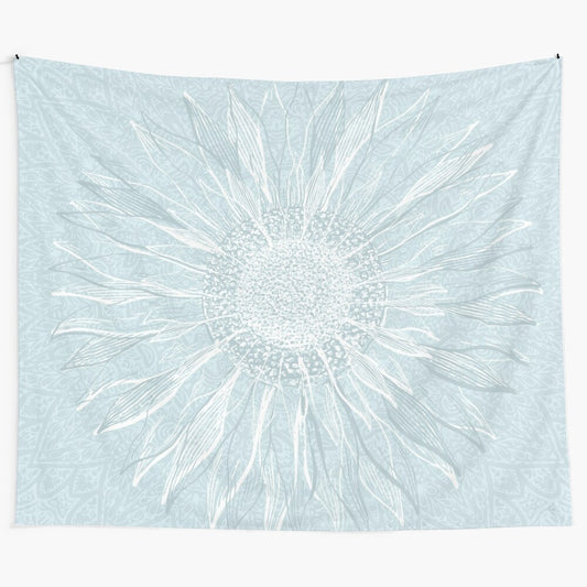 Mandala floral sunflower tapestry wall hanging