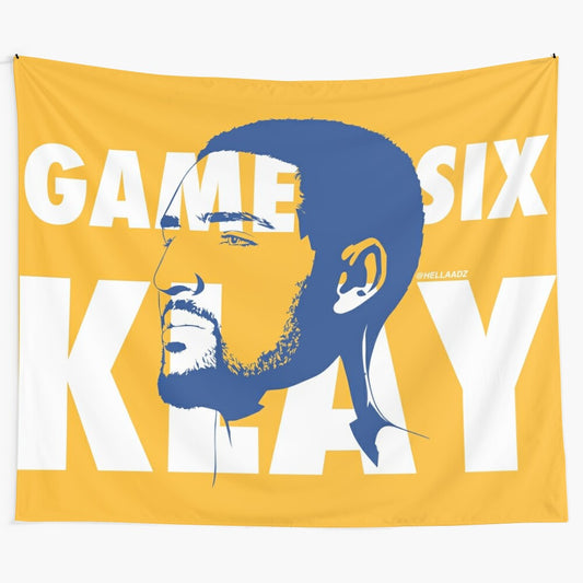 Klay Thompson game-inspired tapestry wall art