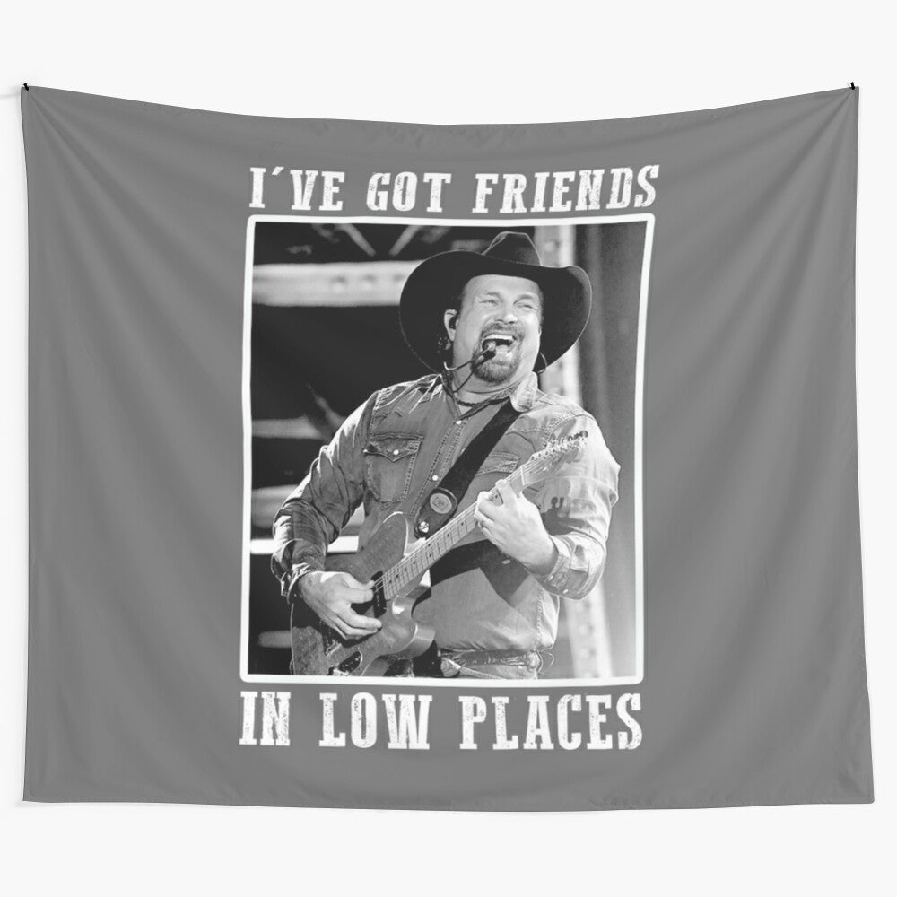 Country music-themed tapestry with guitar and lyrics