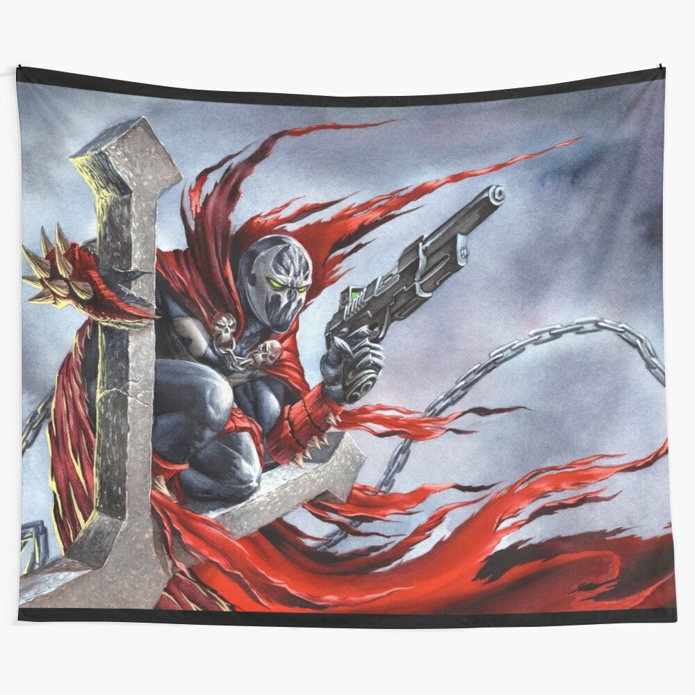 Spawn Fanart Tapestry featuring the Hellspawn character