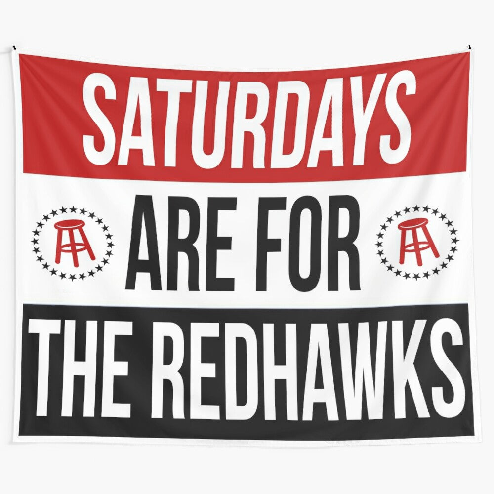 Redhawks college football themed tapestry