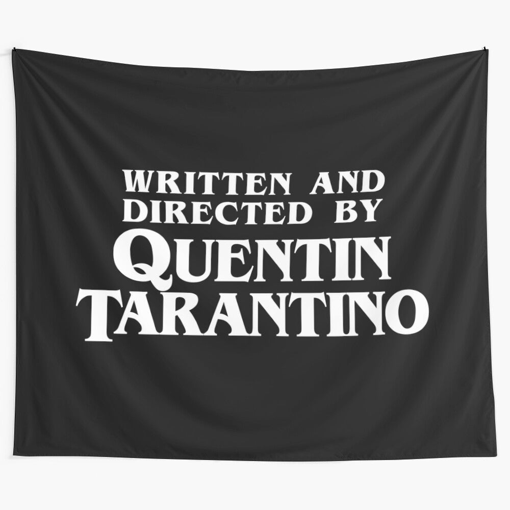 Quentin Tarantino movie-inspired text tapestry wall hanging