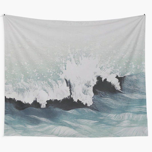 Jinsang inspired tapestry wall art depicting a serene landscape