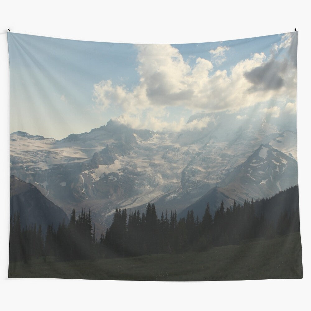 Mt. Rainier Tapestry with Sunrise Landscape