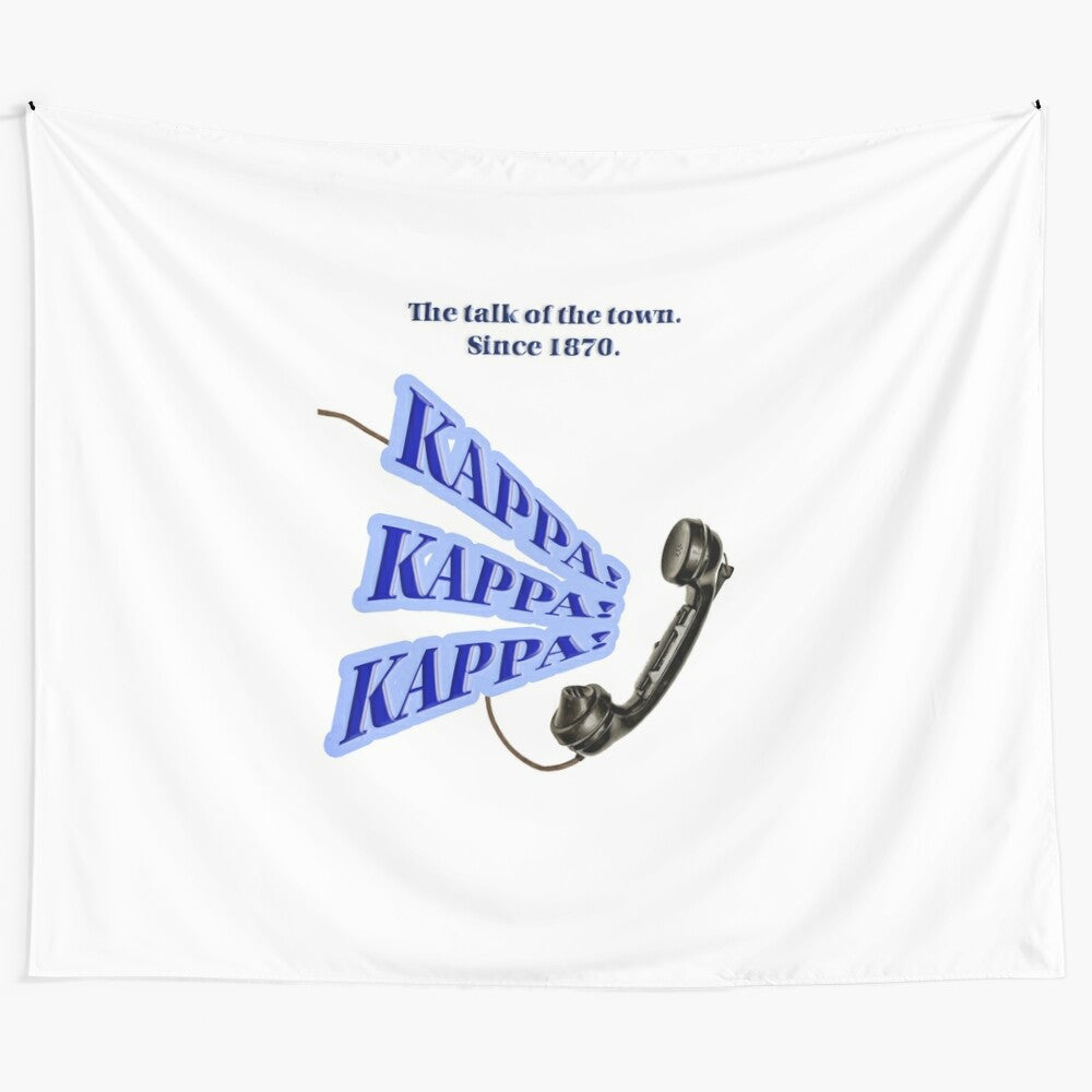 Retro Kappa Kappa Gamma inspired tapestry wall hanging