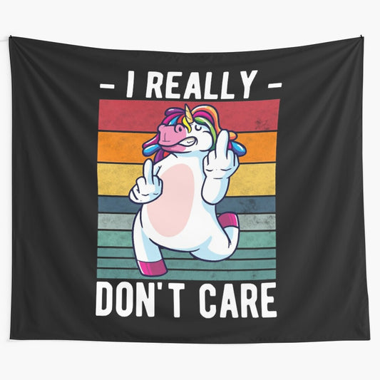 "Bad Unicorn" Tapestry - Featuring a cute, unique unicorn design