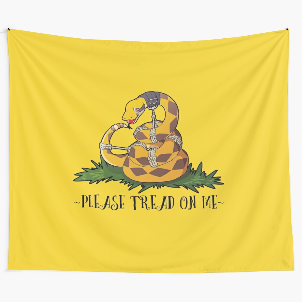 Gadsden flag inspired "Please Tread On Me" tapestry design