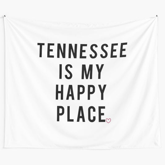 Tennessee-inspired tapestry featuring state landmarks and symbols