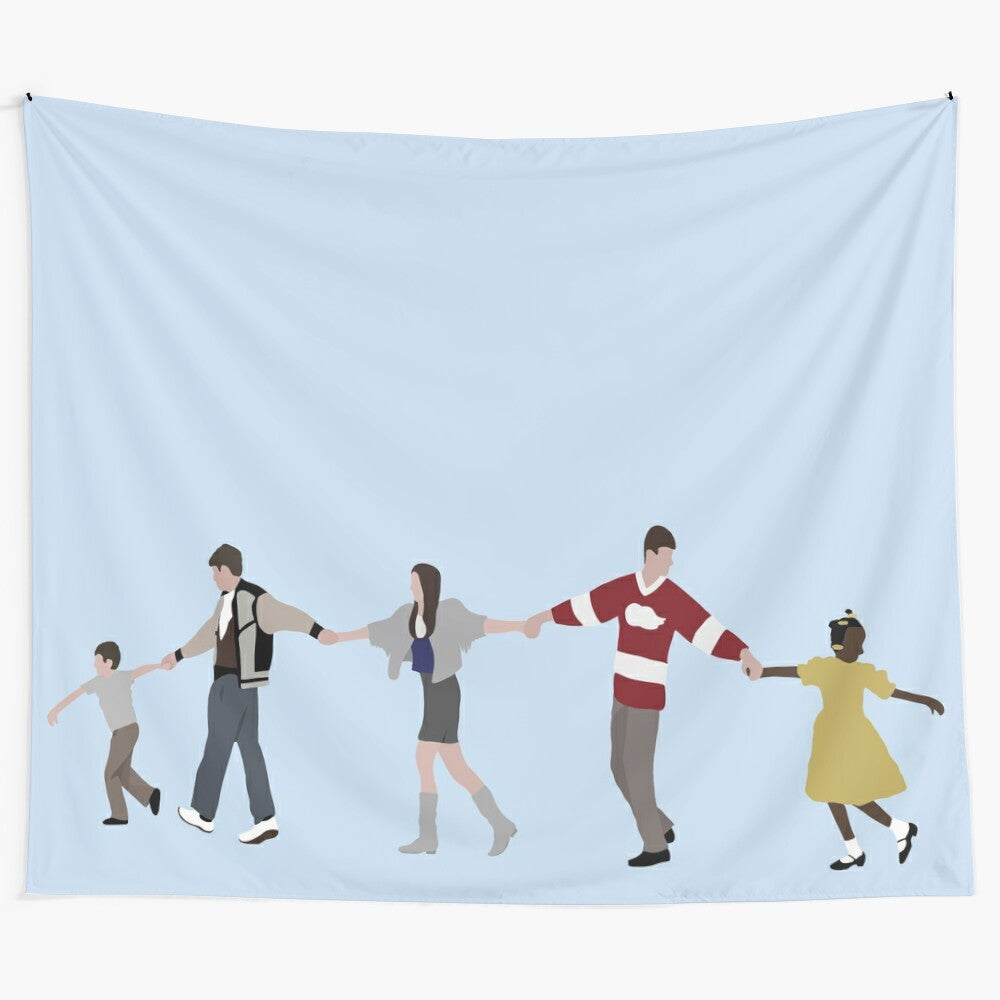 Ferris Bueller Inspired Tapestry Featuring Iconic Characters and Scenes