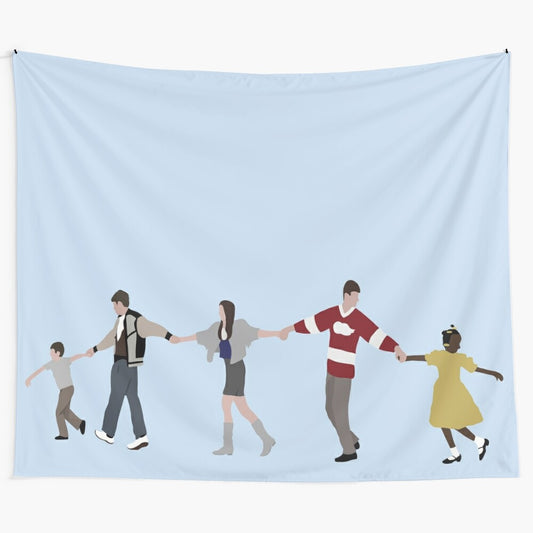 Ferris Bueller Inspired Tapestry Featuring Iconic Characters and Scenes