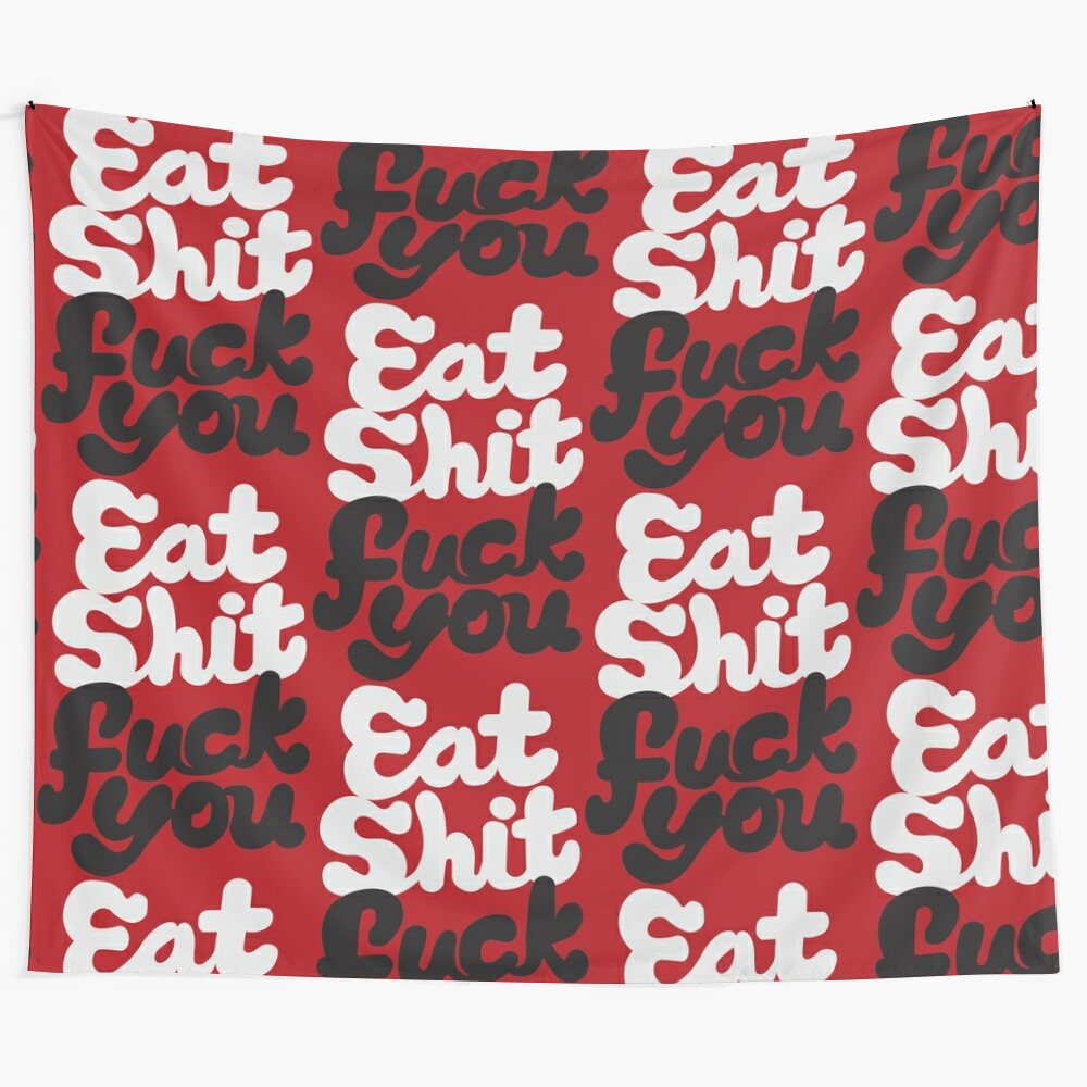 Unofficial Wisconsin Badgers "Eat Sh*t, F*ck You!" tapestry design