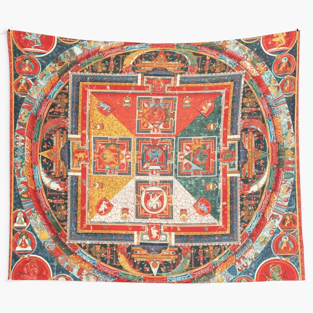 Buddhist Shri Hevajra Mandala 4 Tapestry Art