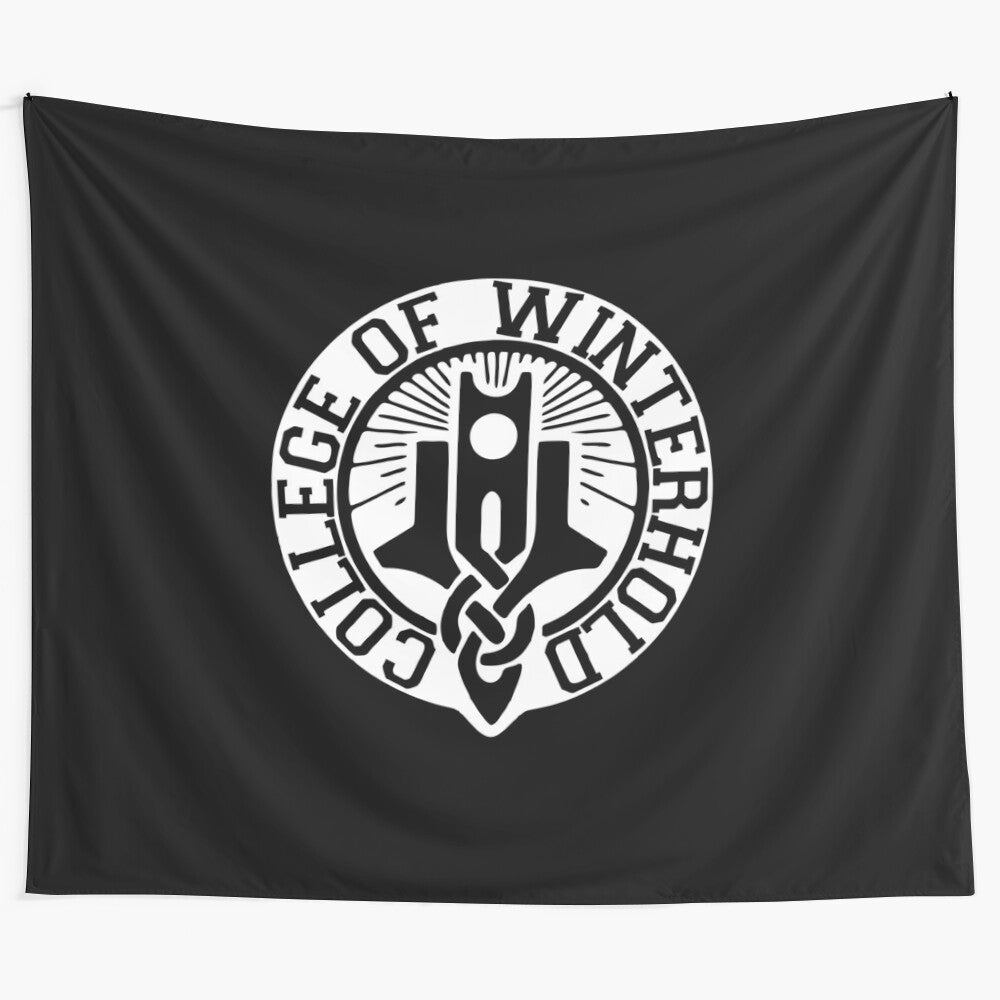 College of Winterhold tapestry featuring iconic Elder Scrolls imagery