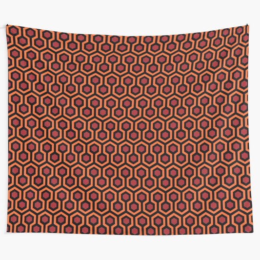 Tapestry featuring a pattern resembling the iconic carpet from The Shining movie