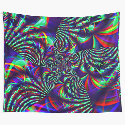 Slime Burst Fractal Tapestry - Vibrant, psychedelic digital art