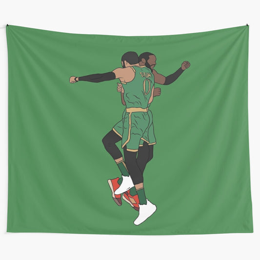 Jayson Tatum and Jaylen Brown Boston Celtics Tapestry