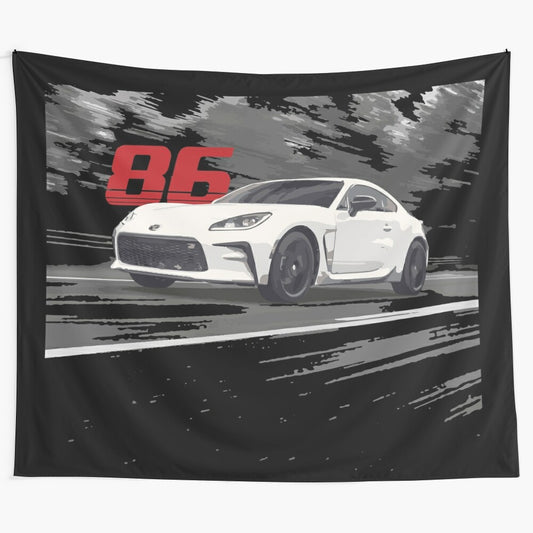 Tapestry featuring the iconic Initial D Takumi 86 drifting car