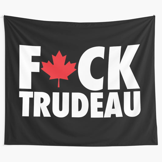 Unofficial "Fuck Trudeau" flag and tapestry design for freedom convoy and rally supporters