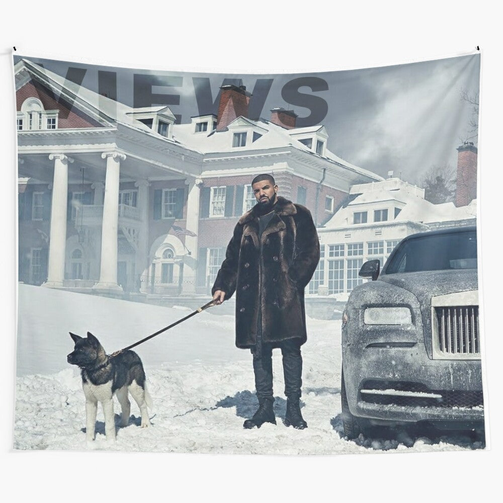 Drake with Dog Themed Tapestry