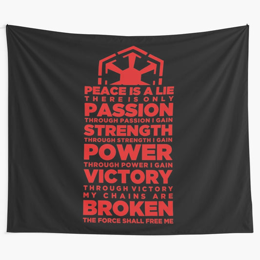 Passion-Inspired Star Wars Sith Code Tapestry Wall Art