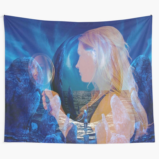 Reflection Dream Tapestry featuring a surreal, abstract landscape design