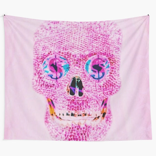 Stylish skull-themed tapestry for modern home or dorm room