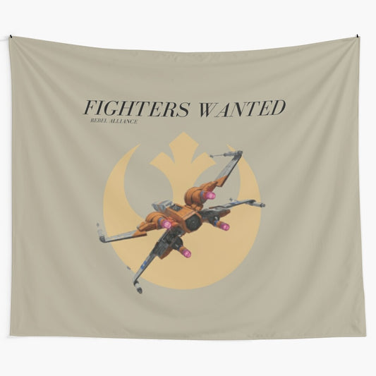 Rebel Alliance Fighters Wanted Sci-Fi Geeky Star Wars Fan Art Tapestry