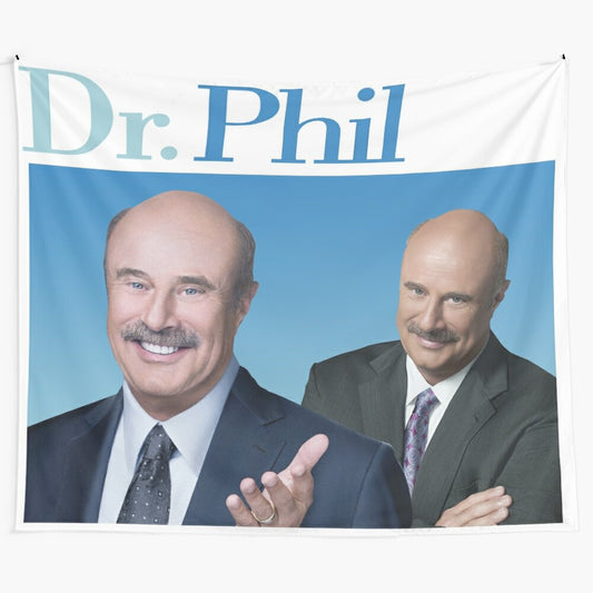 Unofficial "Dr. Phil" inspired tapestry featuring the iconic "How 'Bout Dat" catchphrase