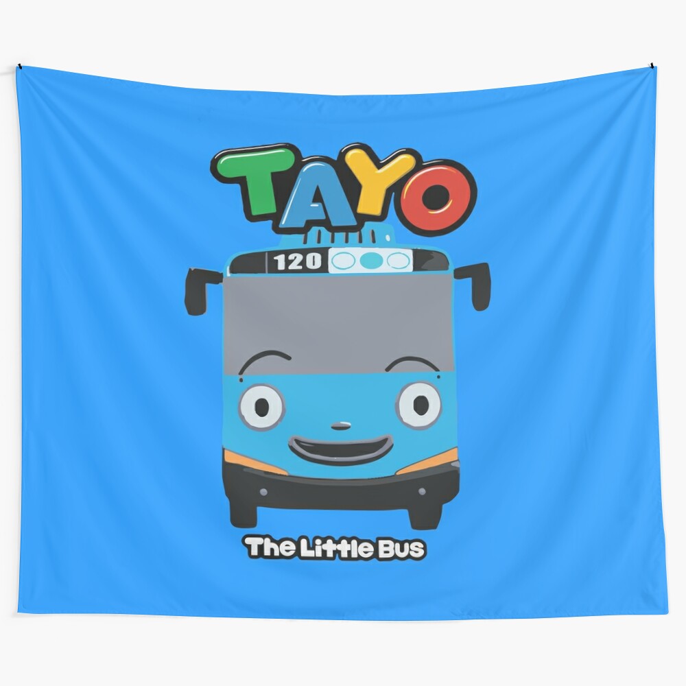 Tayo the City Bus Themed Tapestry for Kids and Babies