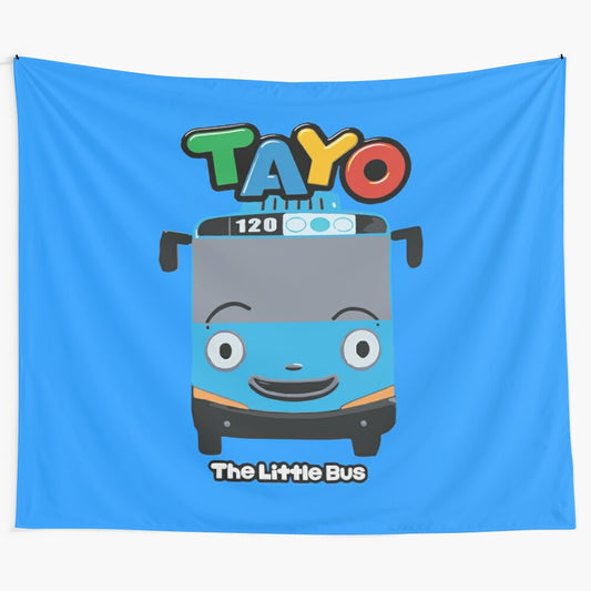 Tayo the City Bus Themed Tapestry for Kids and Babies