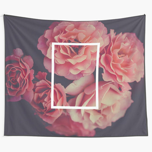 Floral rectangle tapestry inspired by the band The 1975