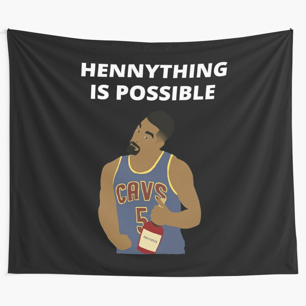 Hennything is possible tapestry featuring basketball player Jr Smith