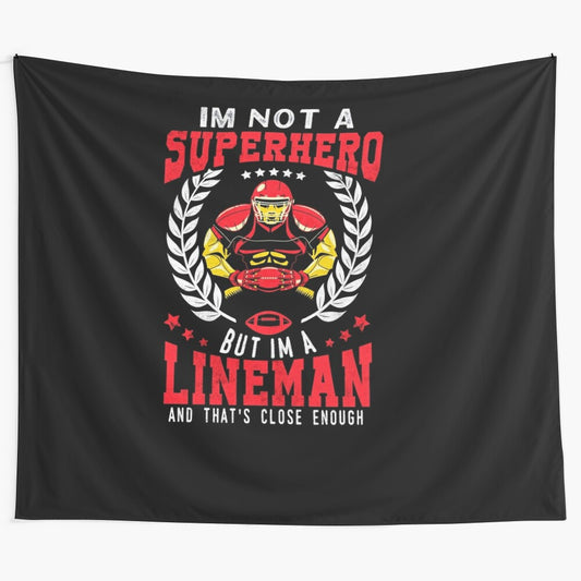 Lineman t-shirt with superhero design