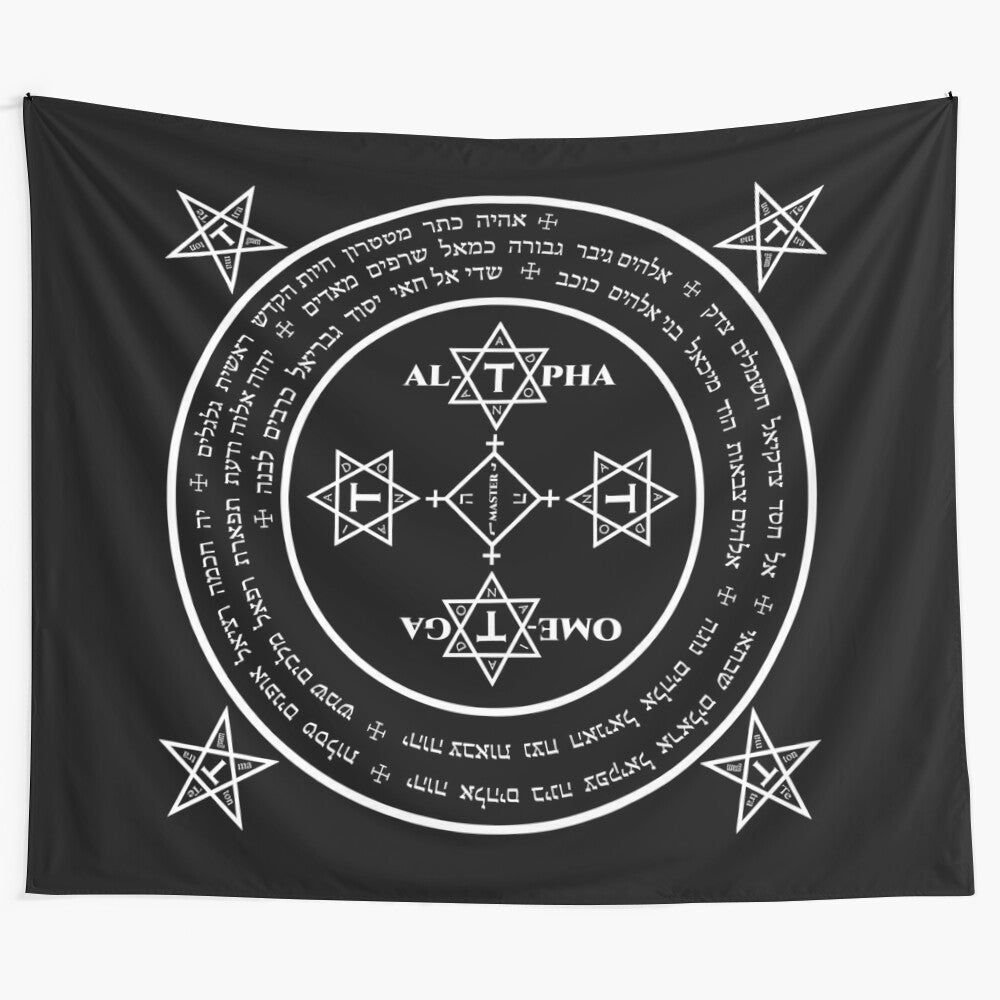 Solomon's Pentacle Tapestry for Occult and Pagan Rituals