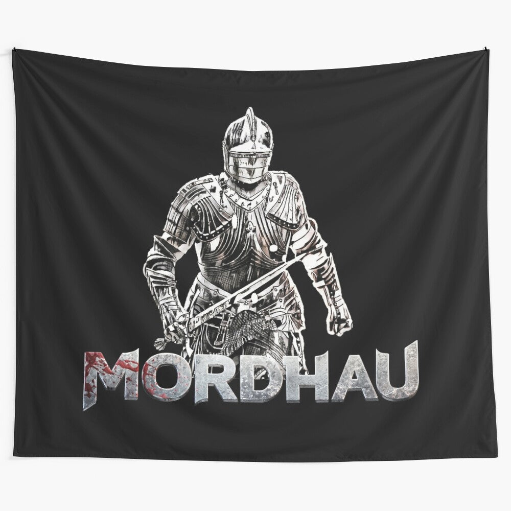 Mordhau Tapestry depicting medieval combat and battle royale gameplay