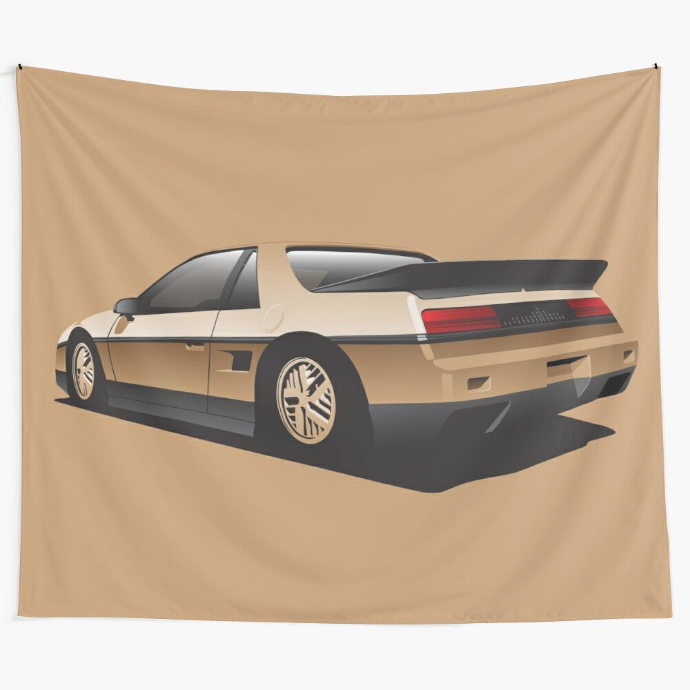 Pontiac Fiero mid-engine sports car tapestry