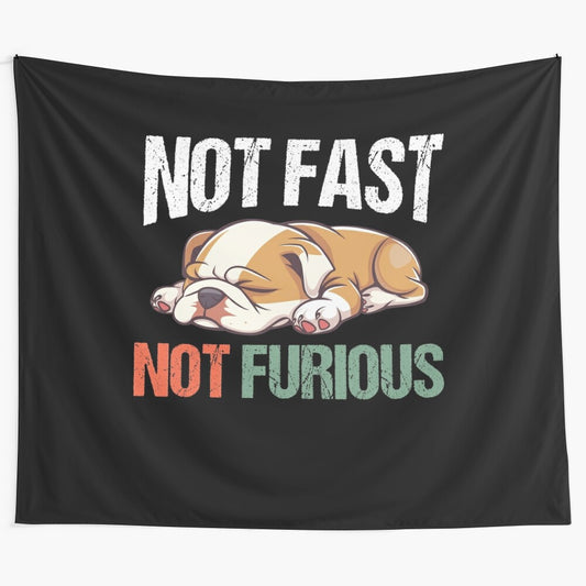 Cozy English Bulldog Sleeping Tapestry for Dog Lovers