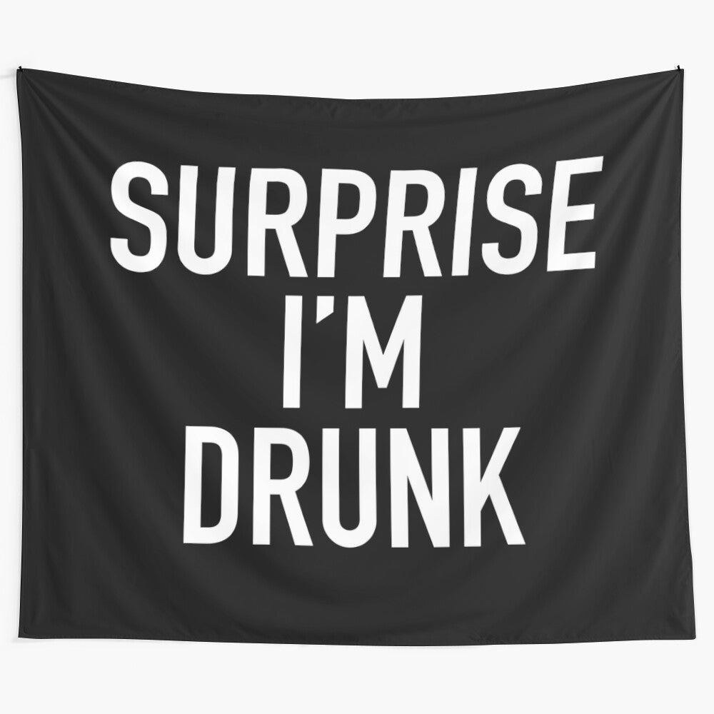 Funny "I'm Drunk!" college tapestry with alcohol and party theme