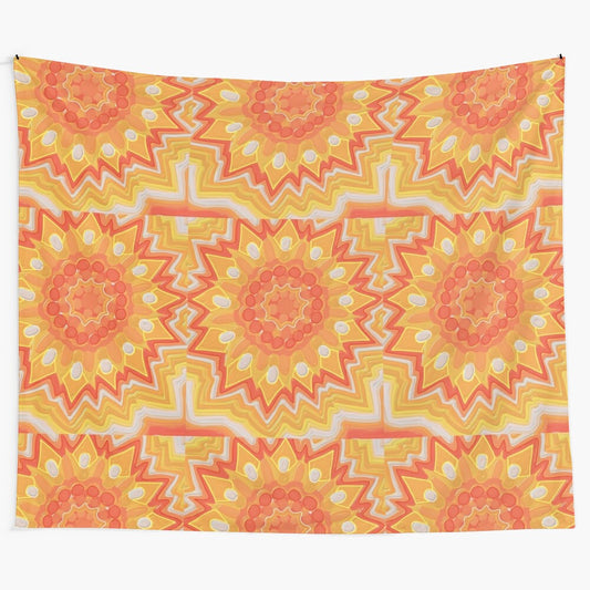 Floodle burst tapestry with vibrant floral and botanical design