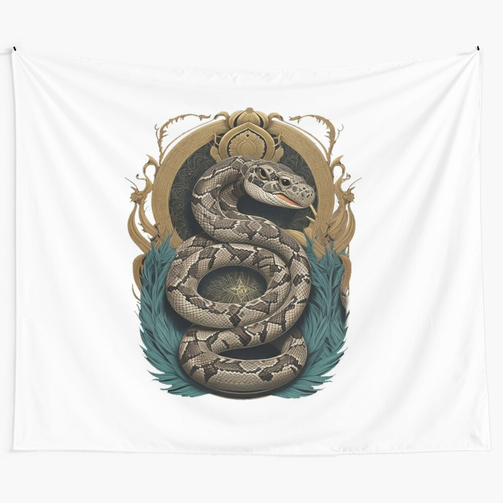 Esoteric mystical snake queen tapestry