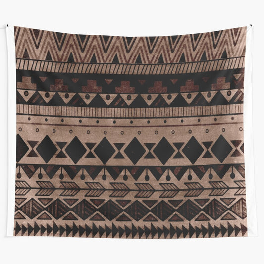 Boho tapestry with vibrant Aztec, ethnic, and tribal patterns for mobile phones and tablets