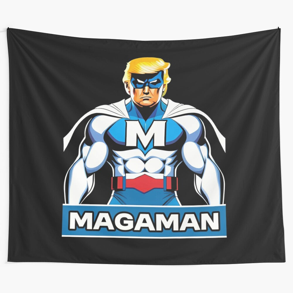 Trump Inspired Superhero Tapestry featuring MAGA Magaman Design