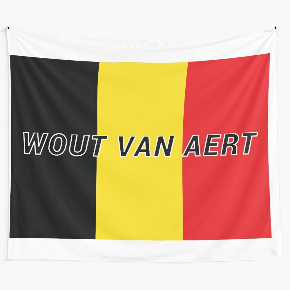 Wout van Aert cycling tapestry