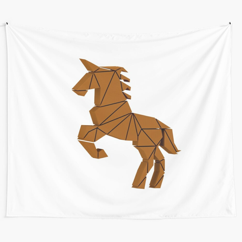 Captivating unicorn tapestry with vibrant colors and intricate design