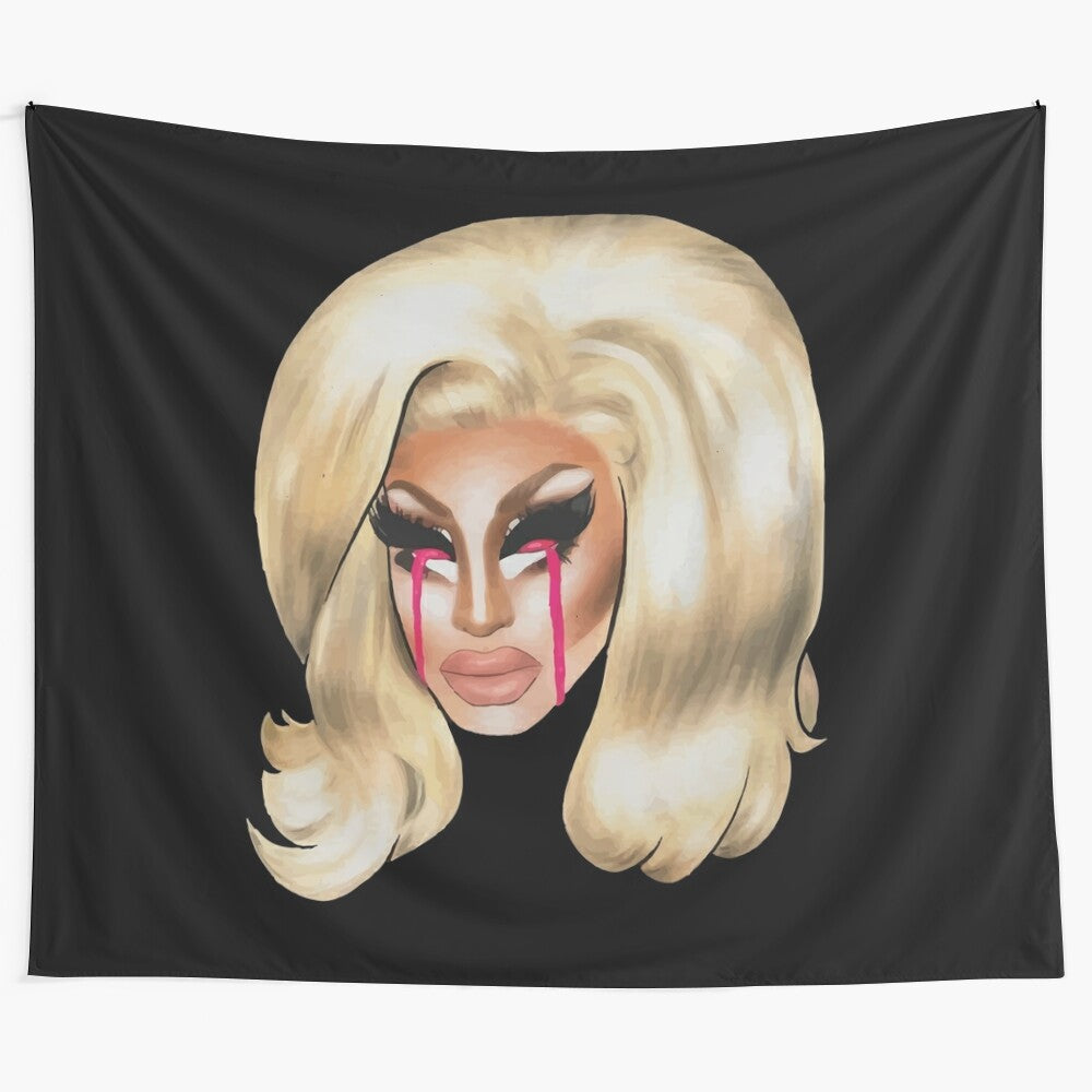 Trixie Mattel inspired cry for help fan art tapestry