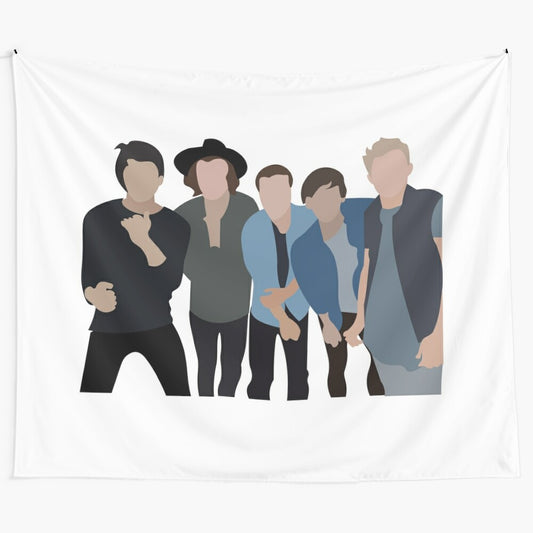 One Direction Inspired Tapestry | Stylish 1D Fan Art Wall Decor