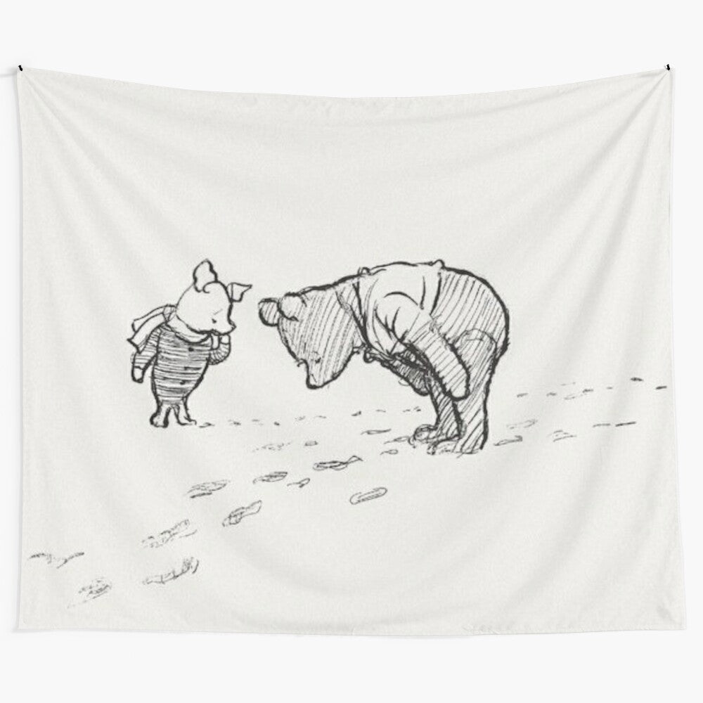 Winnie the Pooh inspired sketch tapestry