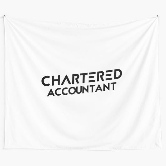 Chartered accountant typography wall tapestry