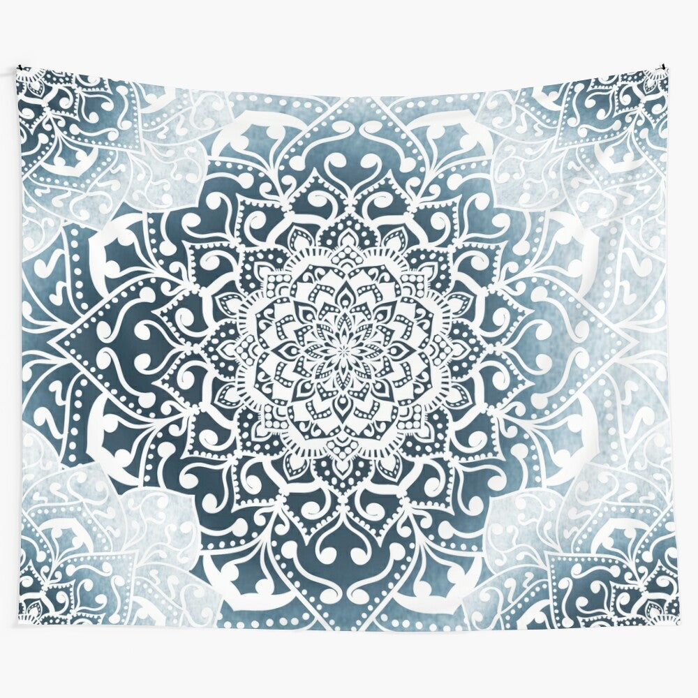 Winterfield Mandala Tapestry - Bohemian Watercolor Wall Art