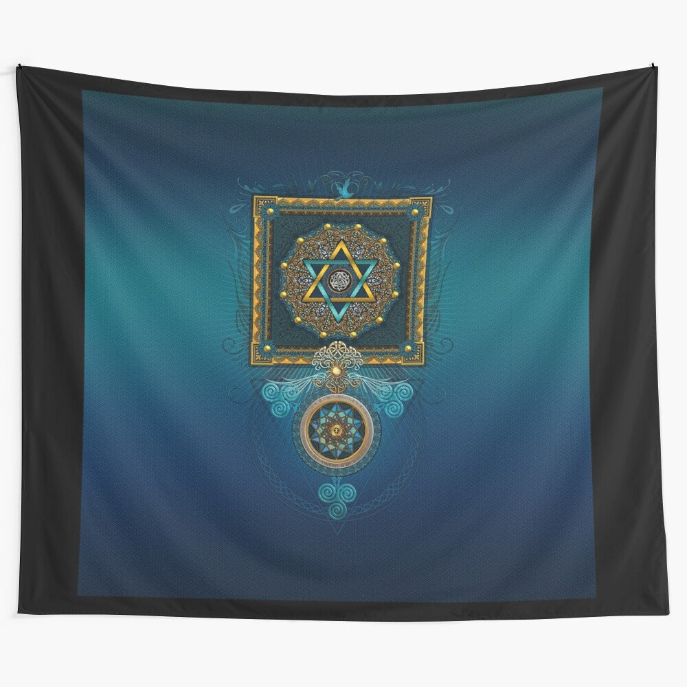 Ascension Tapestry featuring sacred geometry, mandala, and symbolic elements